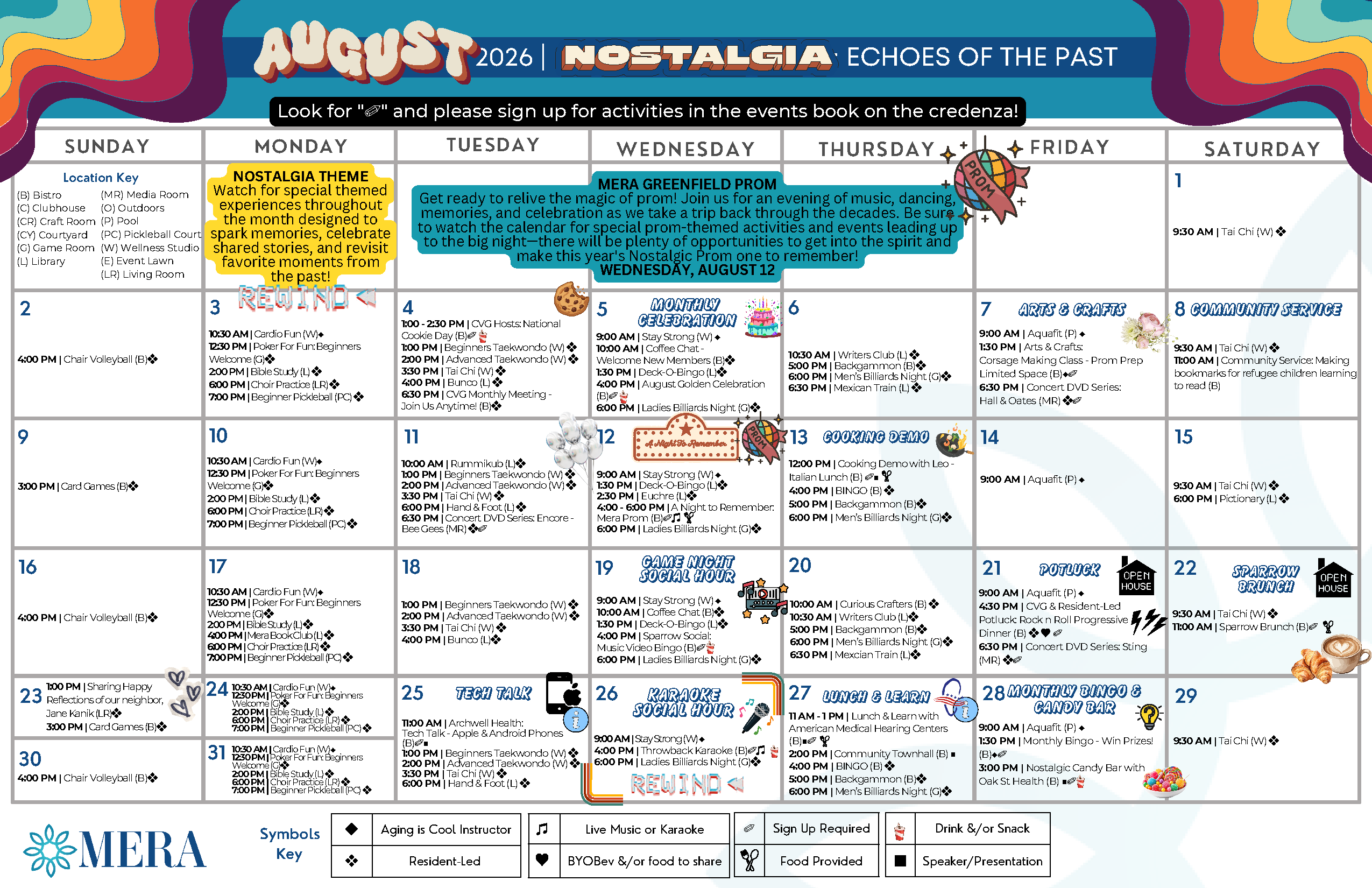 August Event Calendar